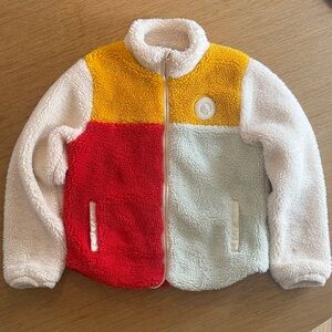 KITH Kids Colorblock Sherpa Fleece Jacket (Sz10) – Cozy Full Zip